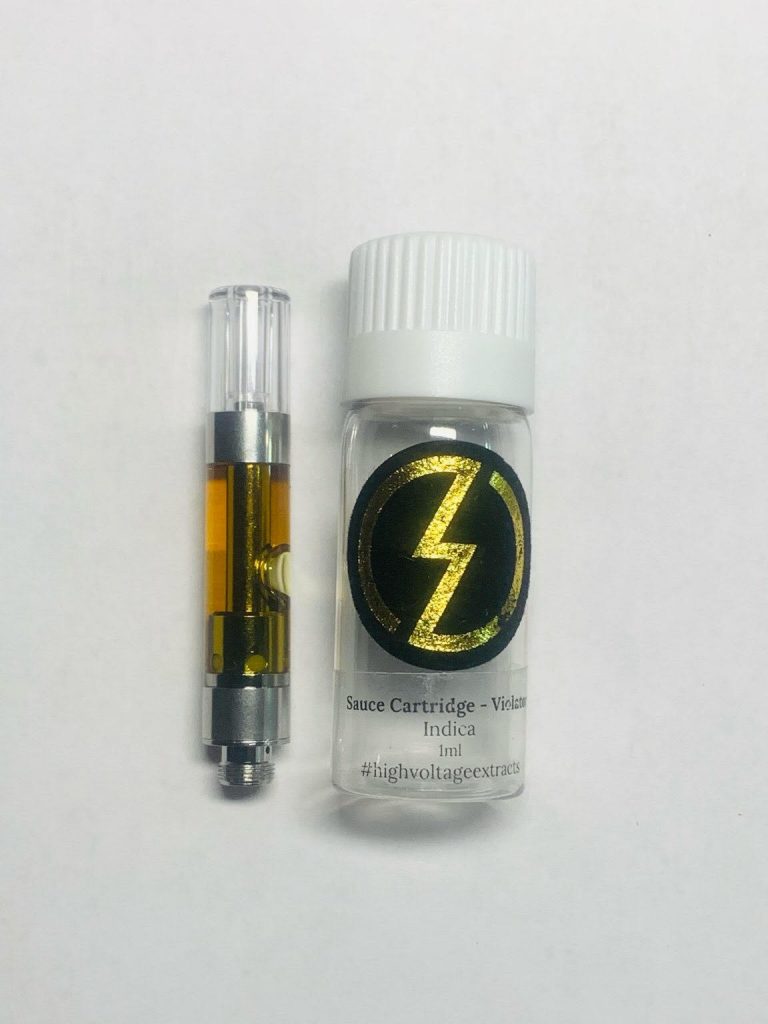 High Voltage Extracts 100 Sauce Vape Carts (1 Gram) Cannabis Vapes