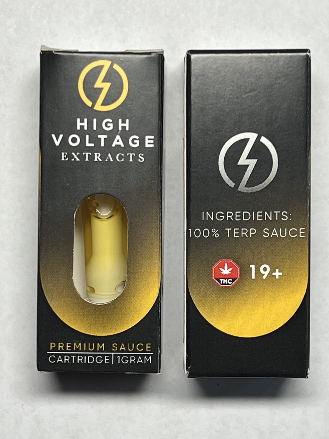 High Voltage Extracts 100 Sauce Vape Carts (1 Gram) Cannabis Vapes