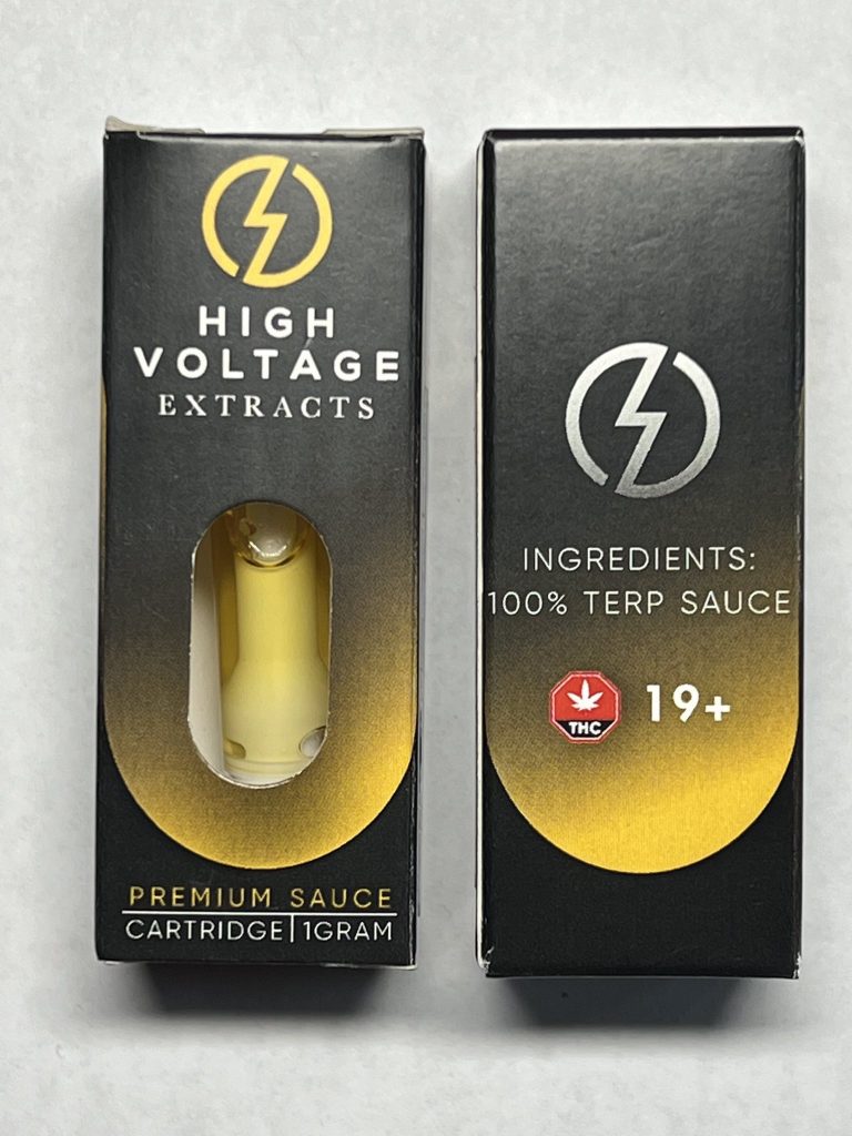 High Voltage Extracts 100 Sauce Vape Carts (1 Gram) Cannabis Vapes