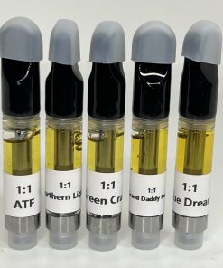 Alternative view of CV House Brand 1:1 CBD/THC Distillate Vape Carts - Bulk (1 Gram)