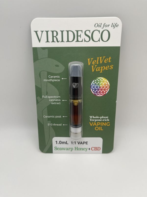 Viridesco - 1:1 CBD:THC Honey Oil Carts (1 Gram)