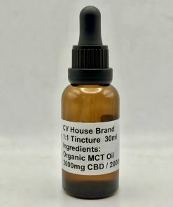 CV House Brand – 1:1 Tincture (MCT Oil) 2000mg CBD / 2000mg THC